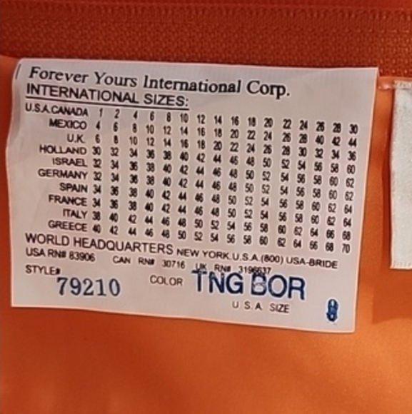 Expressions Dress Strapless Chiffon Overlay Maxi Orange Size 8 - Picture 16 of 17